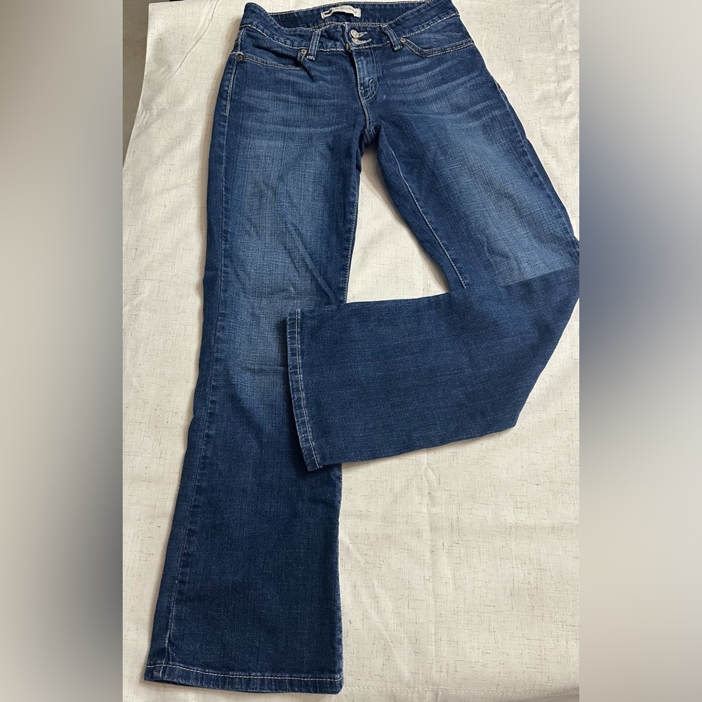 Levi's Dark Blue Flare Jeans - Picture 3 of 12